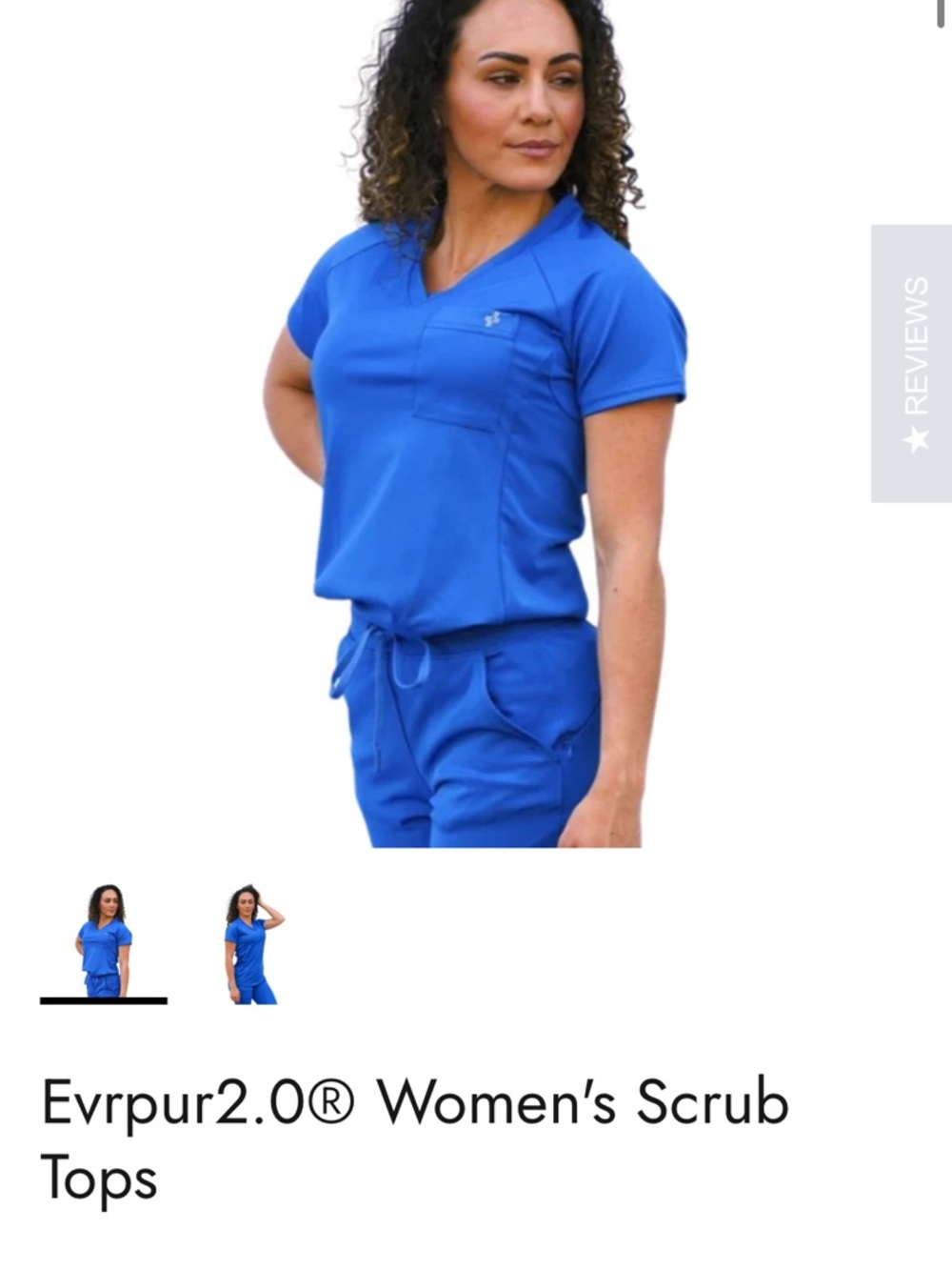 Women's Royal Blue Medical Scrub Top and joggers
